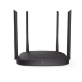 Router Inalámbrico WISP Gigabit / Hasta 1200 Mbps / Doble Banda AC (2.4 GHz y 5 GHz) / 3 Puertos LAN 10/100/1000 Mbps + 1 Puerto WAN 10/100/1000 Mbps /  4 Antenas Externas Omnidireccional de 5 dBi / Interior